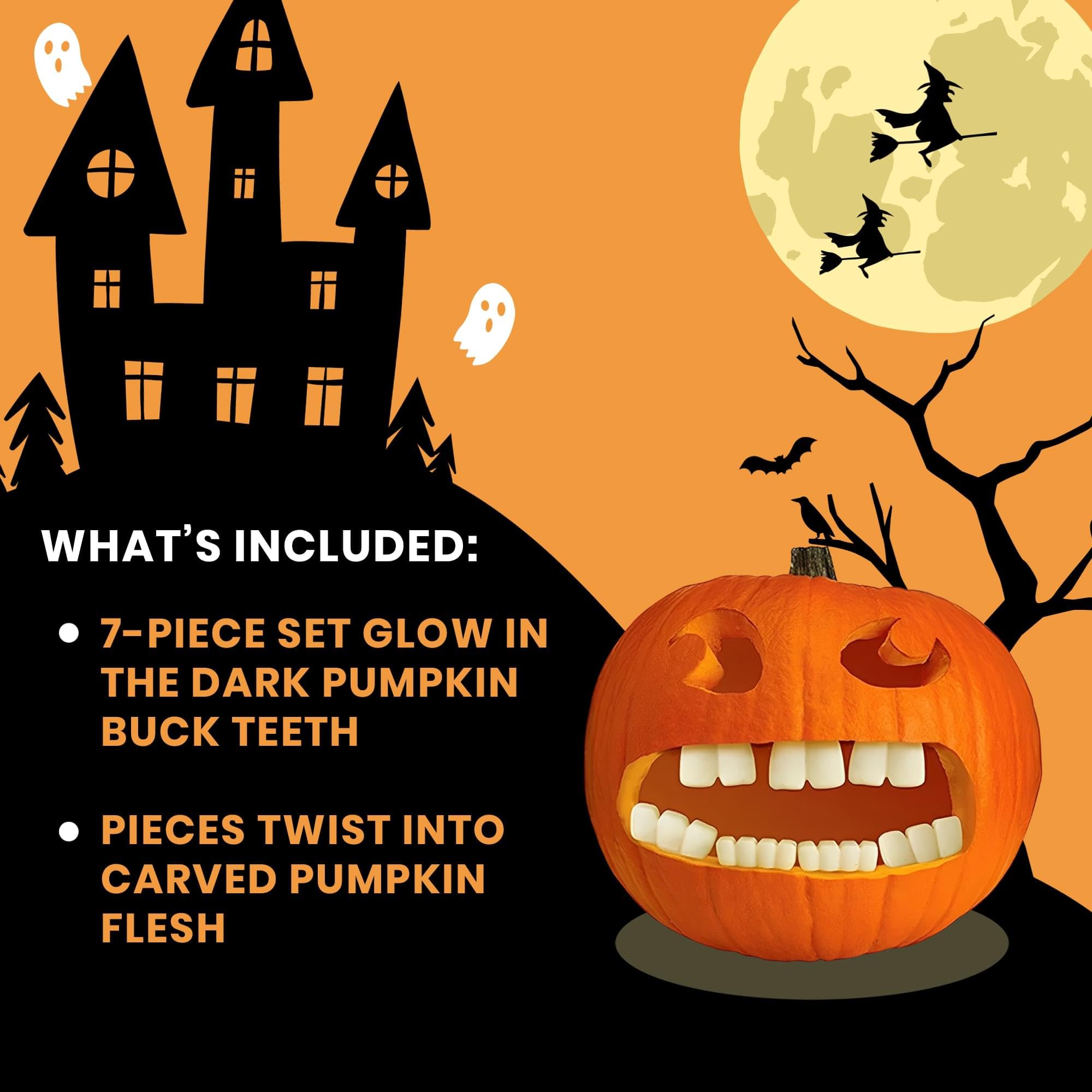 Foto 7 pulgar | Kit De Accesorios Para Halloween Con Forma De Calabaza Fun World Buck Teeth - Venta Internacional.