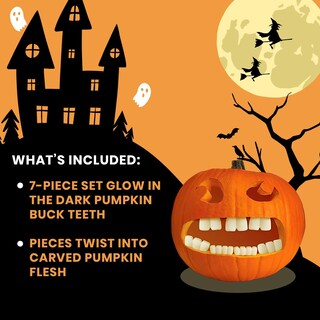Foto 6 | Kit De Accesorios Para Halloween Con Forma De Calabaza Fun World Buck Teeth - Venta Internacional.