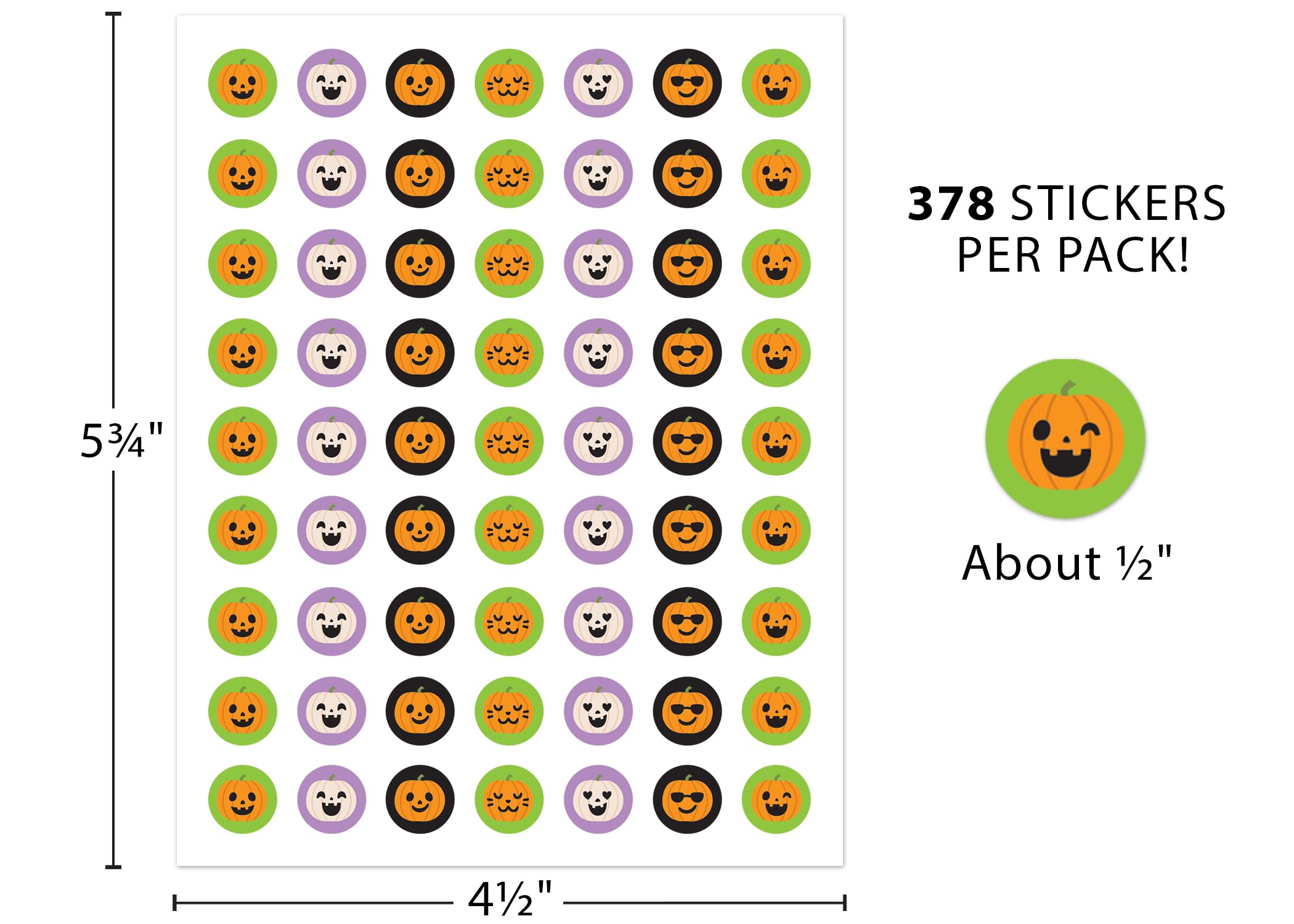 Foto 4 pulgar | Pegatinas Con Recursos Creados Por Profesores, Mini Calabazas De Halloween - Venta Internacional.