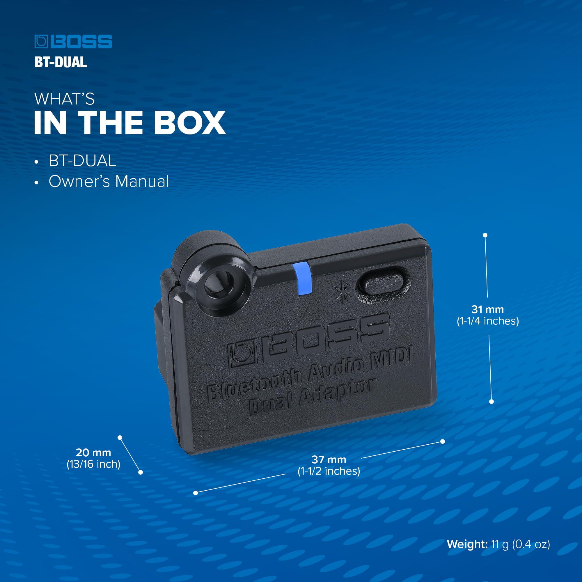 Foto 3 pulgar | Adaptador Dual Midi De Audio Bluetooth Boss Bt-dual - Venta Internacional.