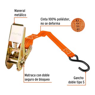 Foto 3 | Truper 2 Pack Sujetadores C/matraca Carga Max 675 Kg Su-675r