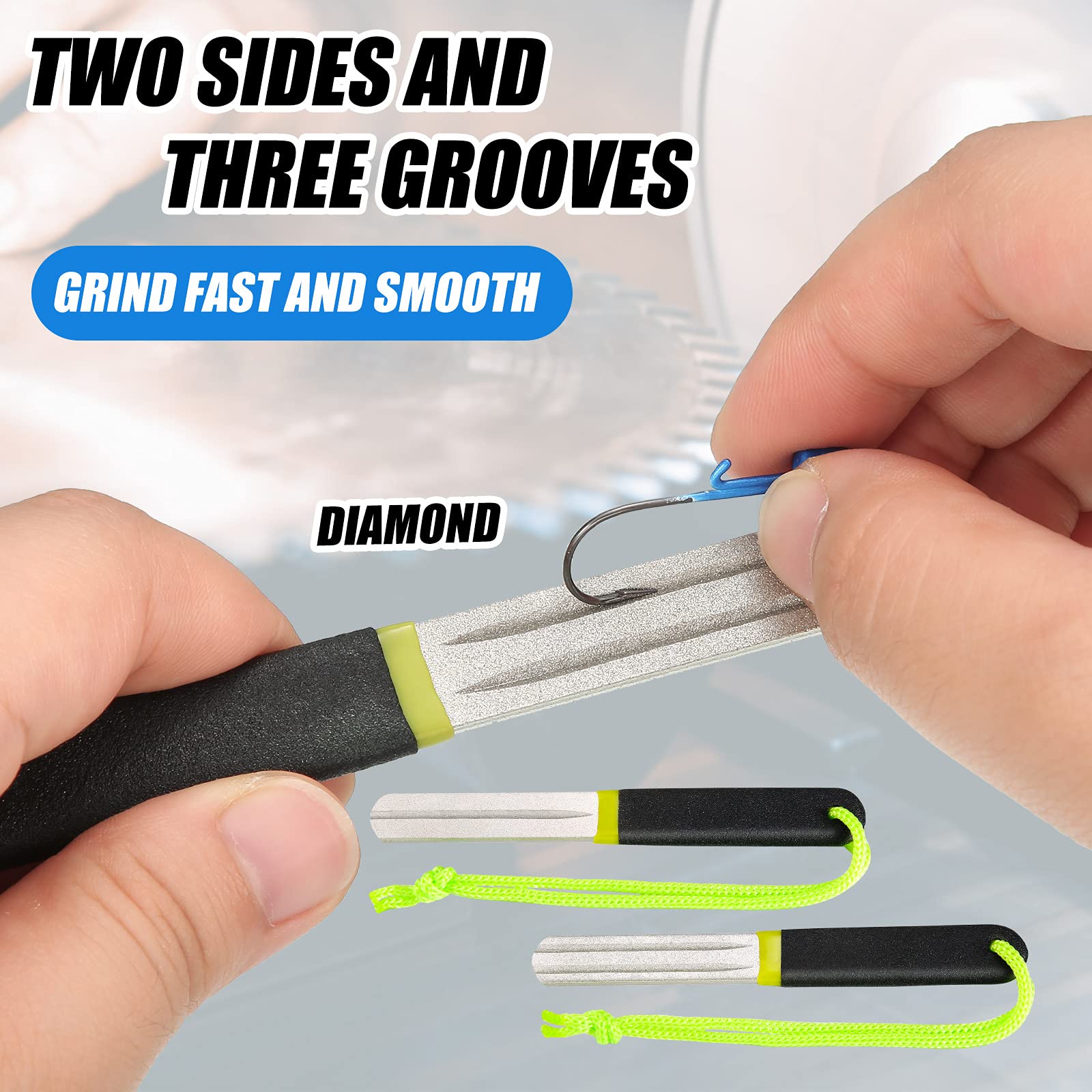 Foto 3 pulgar | Afilador de Anzuelos Skylety Diamond File Fishing 4 Unidades - Venta Internacional