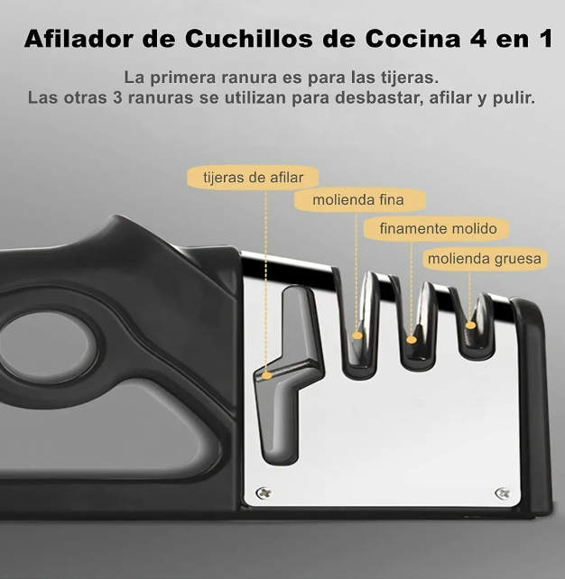 Foto 3 pulgar | Portátil Xtellar Cocina Afilador De Cuchillos/piedra Para Afilar4en1