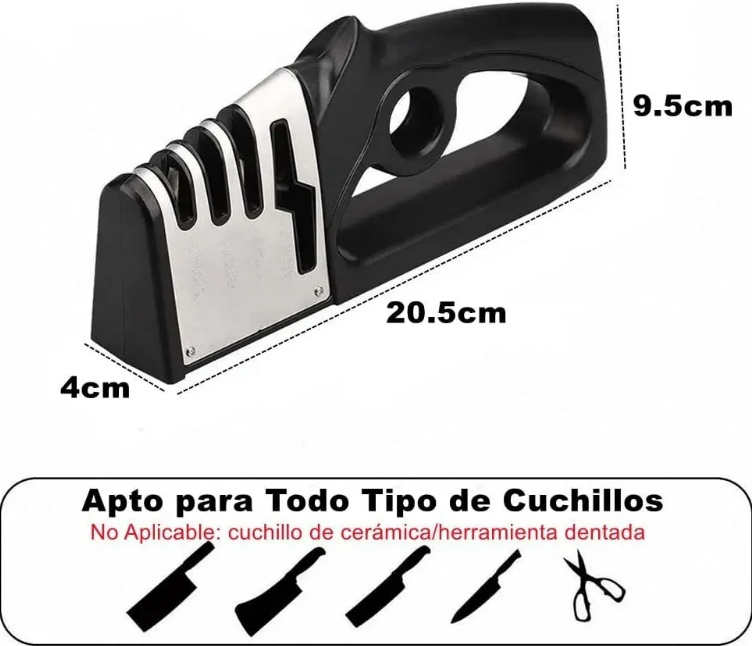 Foto 4 pulgar | Portátil Xtellar Cocina Afilador De Cuchillos/piedra Para Afilar4en1
