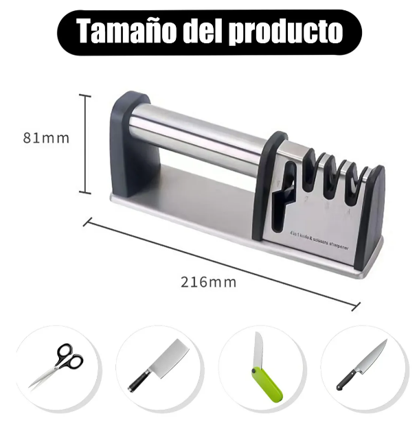Foto 3 pulgar | Afilador Xtellar De Cuchillos De Cocina, Afilador Y Tijeras, 4 En 1