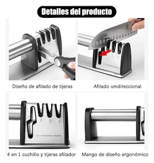 Foto 4 | Afilador Xtellar De Cuchillos De Cocina, Afilador Y Tijeras, 4 En 1