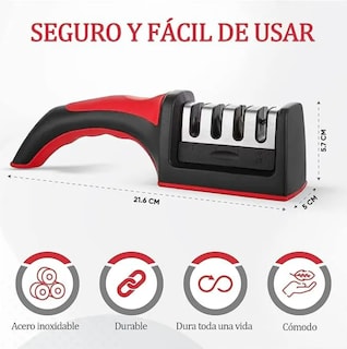 Foto 4 | Afilador Xtellar De Cuchillos Tijeras Premium 4 En 1 Acero Ceramica