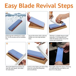 Foto 4 | Afilador De Cuchillos Whetstone, Piedra Húmeda, Grano 400/1000, Amazon Basics - Venta Internacional.