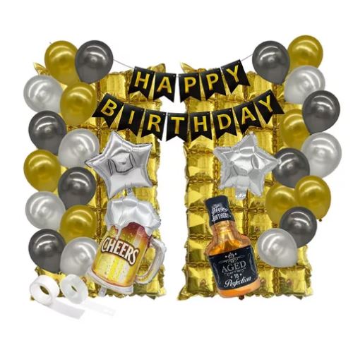 Kit de Globos Wünd Cerveza Happy Birthday 48 Piezas