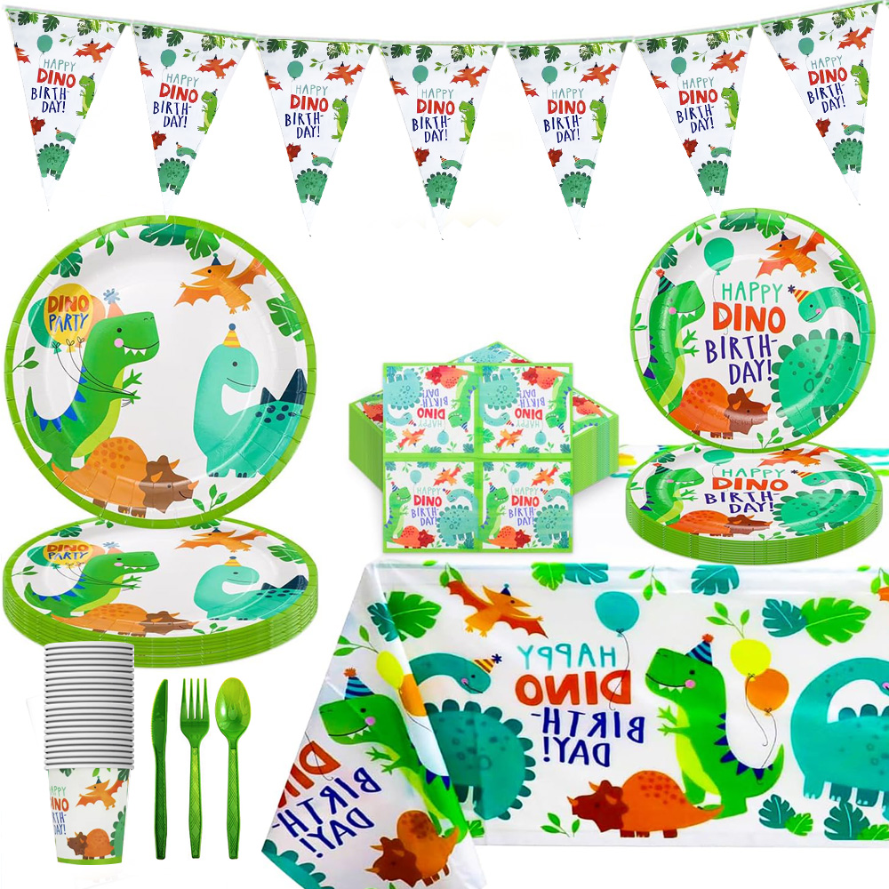 Paquete De Fiesta Happy Dino Birthday 25 Personas