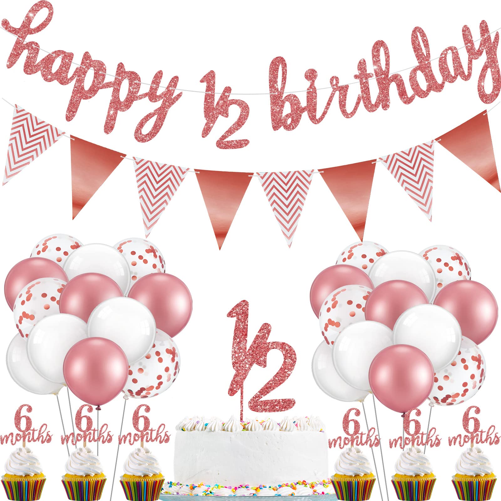 Foto 2 pulgar | Decoraciones de Cumpleaños Skylety para Bebé de 6 Meses - Venta Internacional