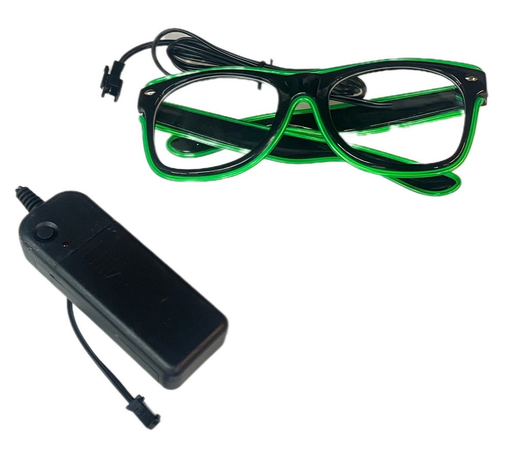 Lentes Neón para Fiesta Antrolite CHWIRE-GLO1-G Verde 3V con Cable