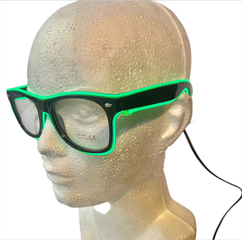 Foto 5 pulgar | Lentes Neón para Fiesta Antrolite CHWIRE-GLO1-G Verde 3V con Cable