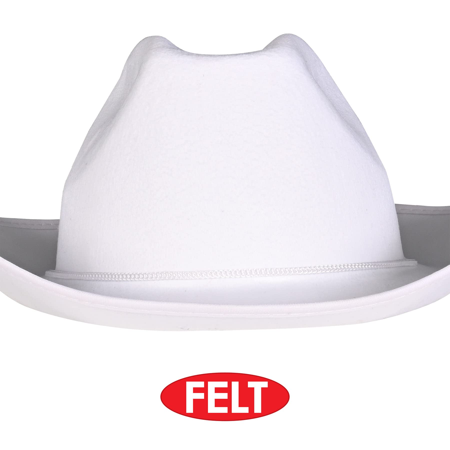 Foto 5 pulgar | Sombrero De Vaquero Beistle Novelty De Fieltro Blanco Para Adulto - Venta Internacional.