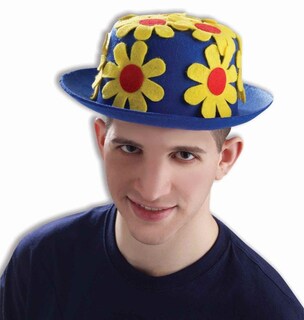 Foto 1 | Accesorio De Disfraz: Sombrero Azul Y Amarillo Daisy Clown Derby - Venta Internacional.