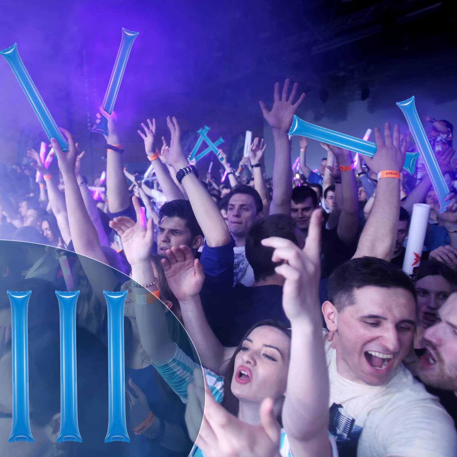 Foto 7 pulgar | Inflables de Animación Civaner Thunder Sticks Team Spirit Blue X48 - Venta Internacional