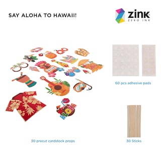 Foto 2 | Accesorios Para Fotomatón Zink Luau Party, 30 Unidades, Estilo Hawaiano Tropical - Venta Internacional.