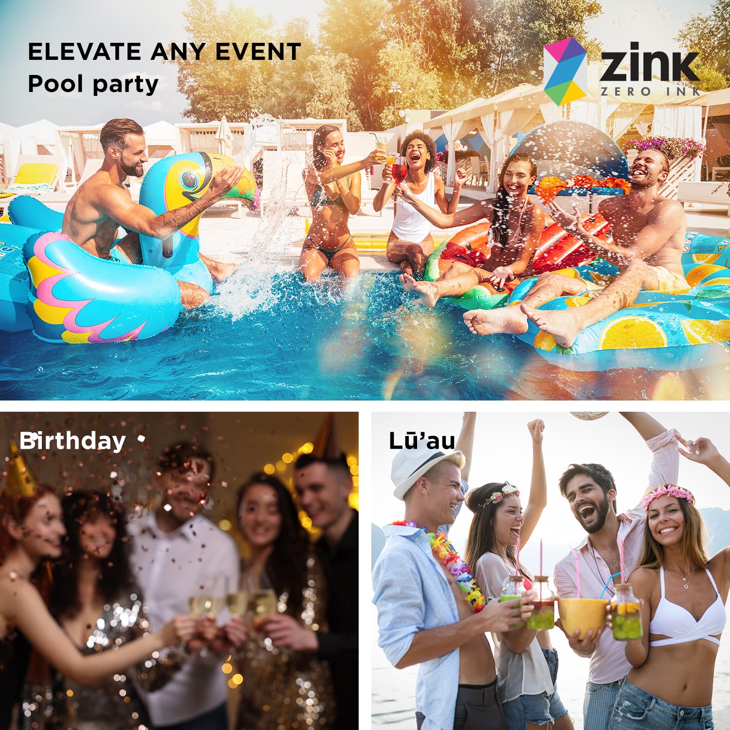Foto 5 pulgar | Accesorios Para Fotomatón Zink Luau Party, 30 Unidades, Estilo Hawaiano Tropical - Venta Internacional.