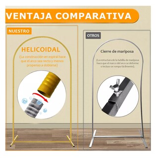 Foto 3 | Arco Para Globo Para Decoracion Desarmable 2 M Dorado