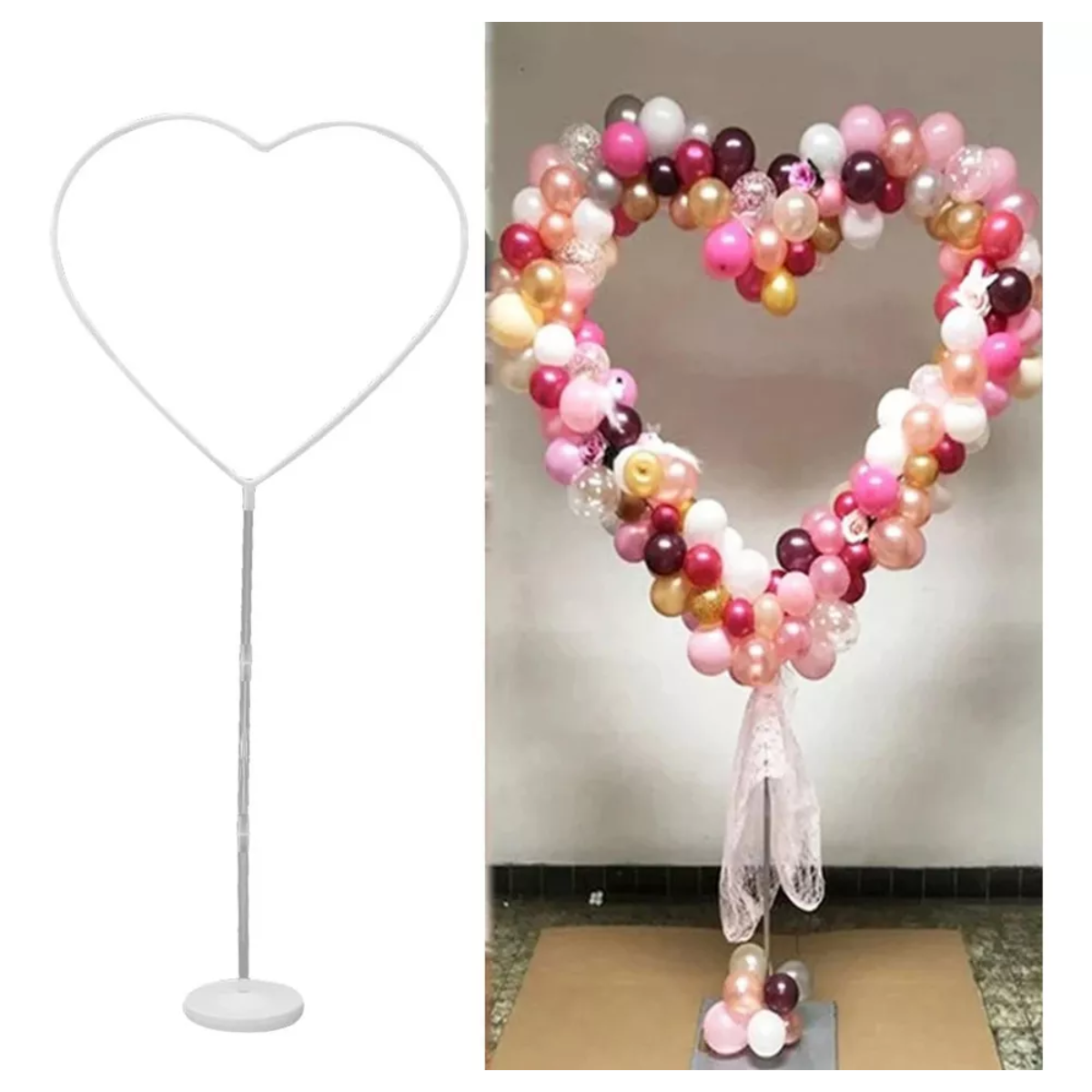 Foto 5 pulgar | Bases Para Globos De Corazón: Sostén Tu Amor Con Estilo En Cada Celebración