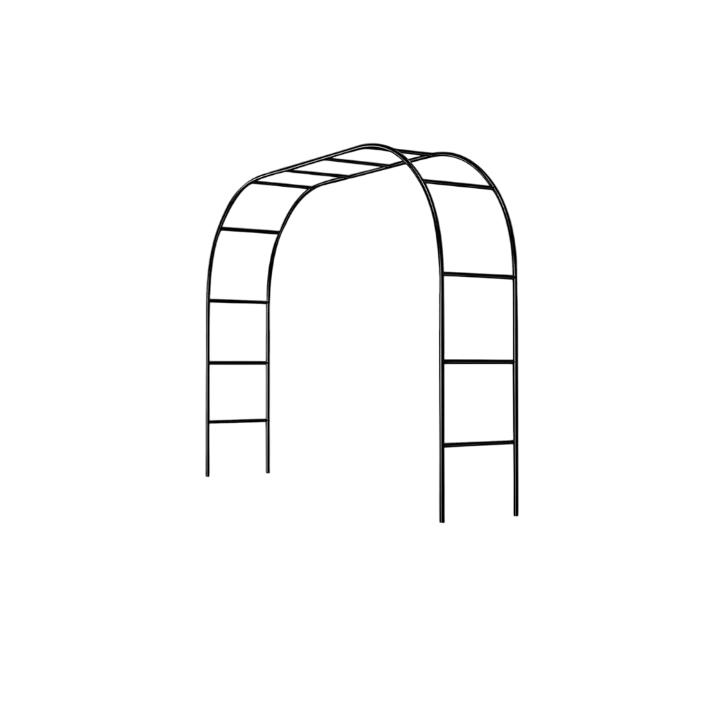 Arco De Boda Decoracion Plantas Fiesta Metal Con Base 2.4 M Negro