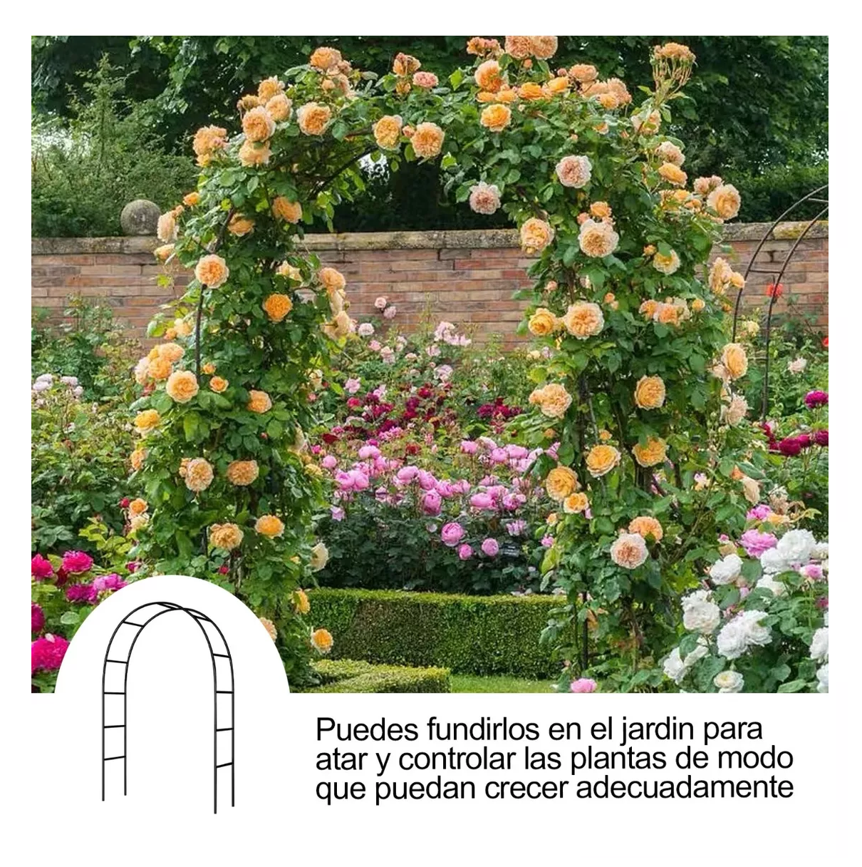 Foto 5 pulgar | Arco De Boda Decoracion Plantas Fiesta Metal Con Base 2.4 M Negro
