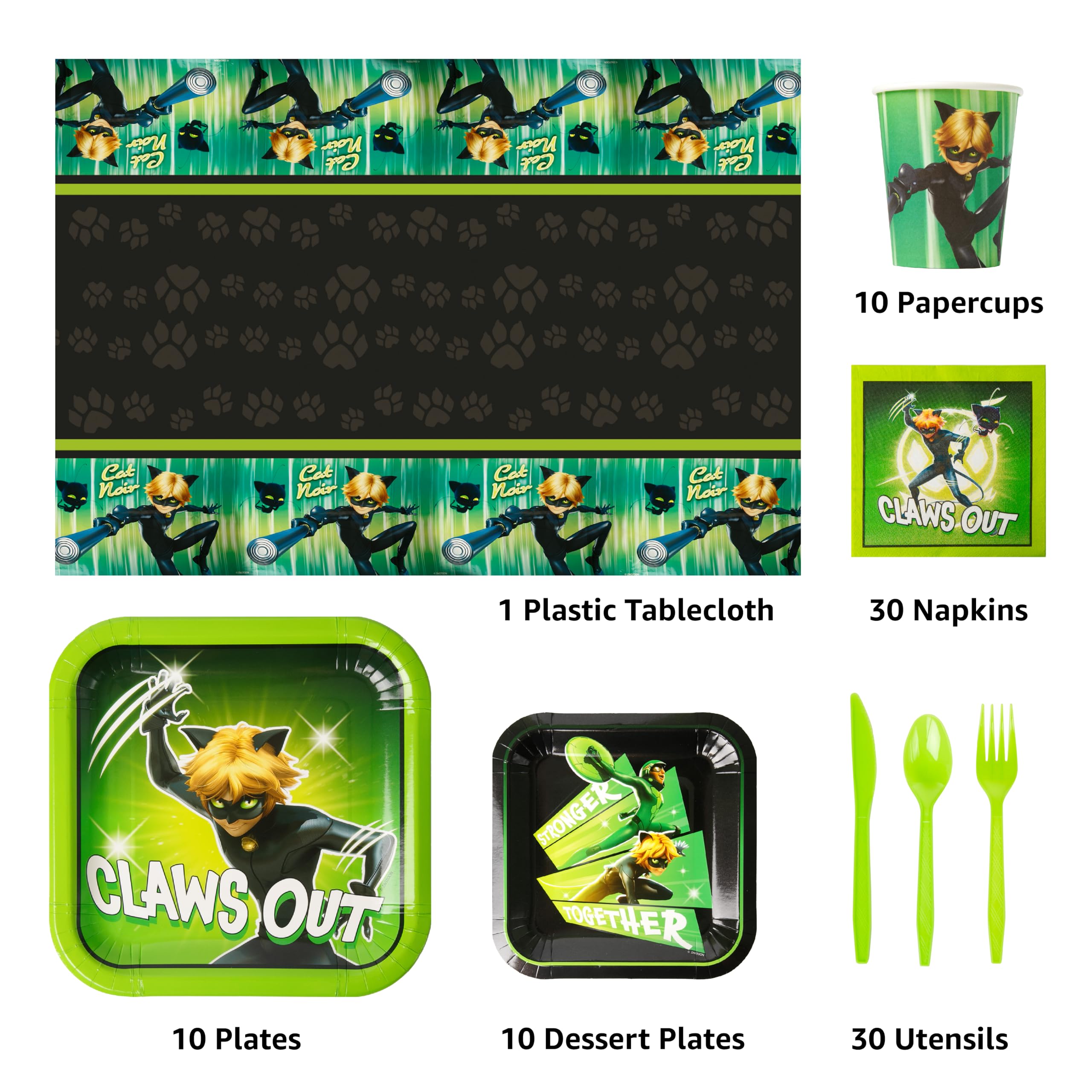 Foto 5 pulgar | Kit De Fiesta En Una Caja Mighty Mojo Miraculous Ladybug Cat Noir - Venta Internacional.