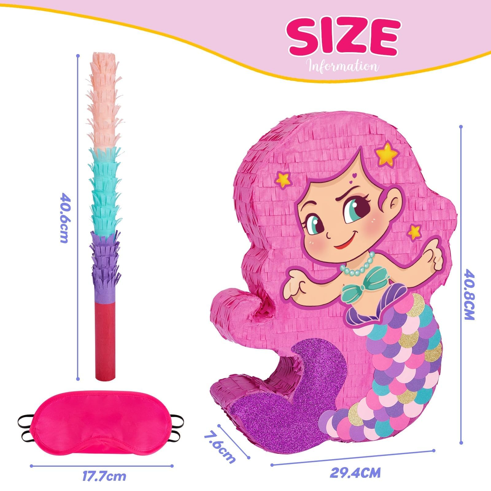 Foto 4 pulgar | Piñata Wernnsai Sirena Para Fiesta De Cumpleaños Para Niñas, 40 X 31 Cm - Venta Internacional.