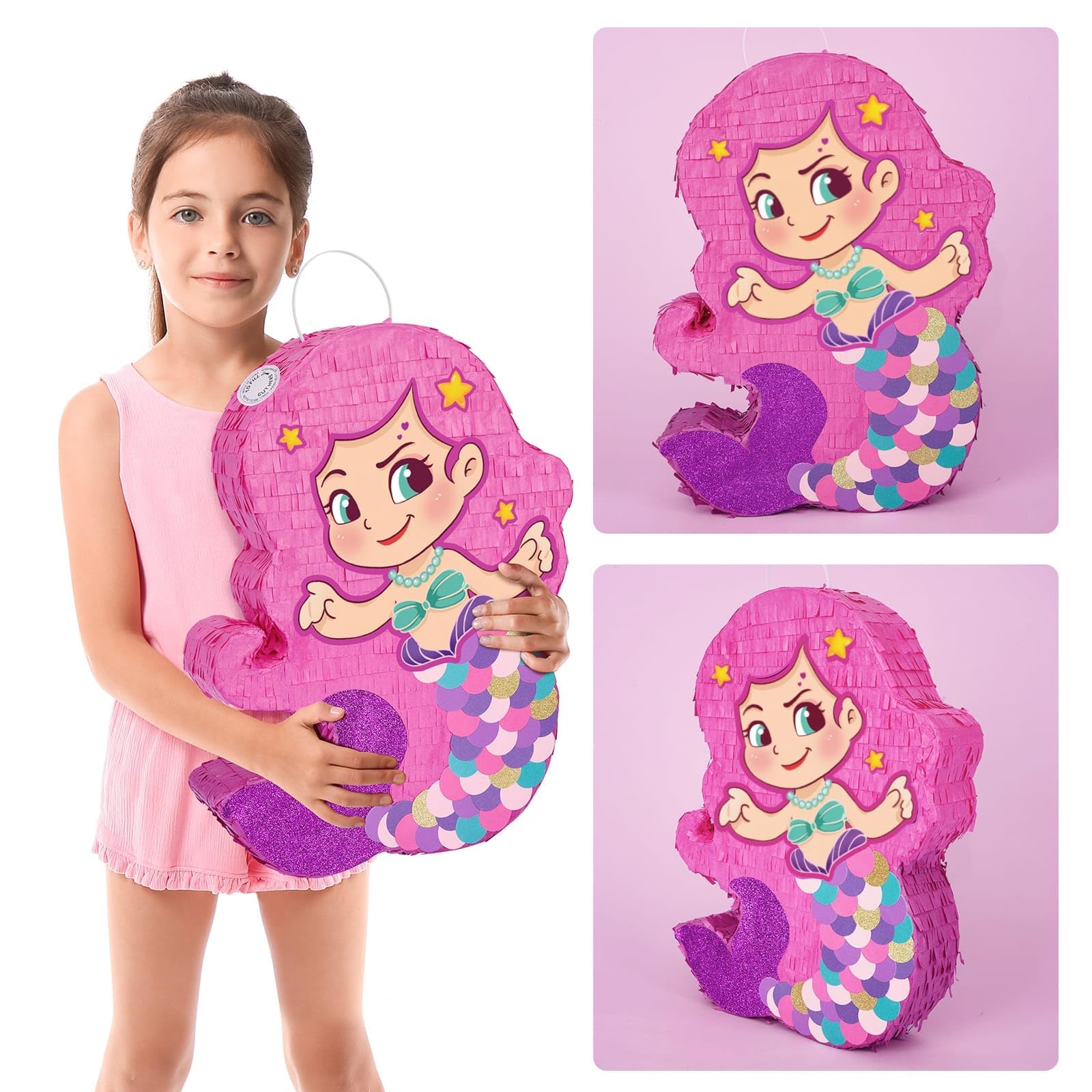 Foto 6 pulgar | Piñata Wernnsai Sirena Para Fiesta De Cumpleaños Para Niñas, 40 X 31 Cm - Venta Internacional.
