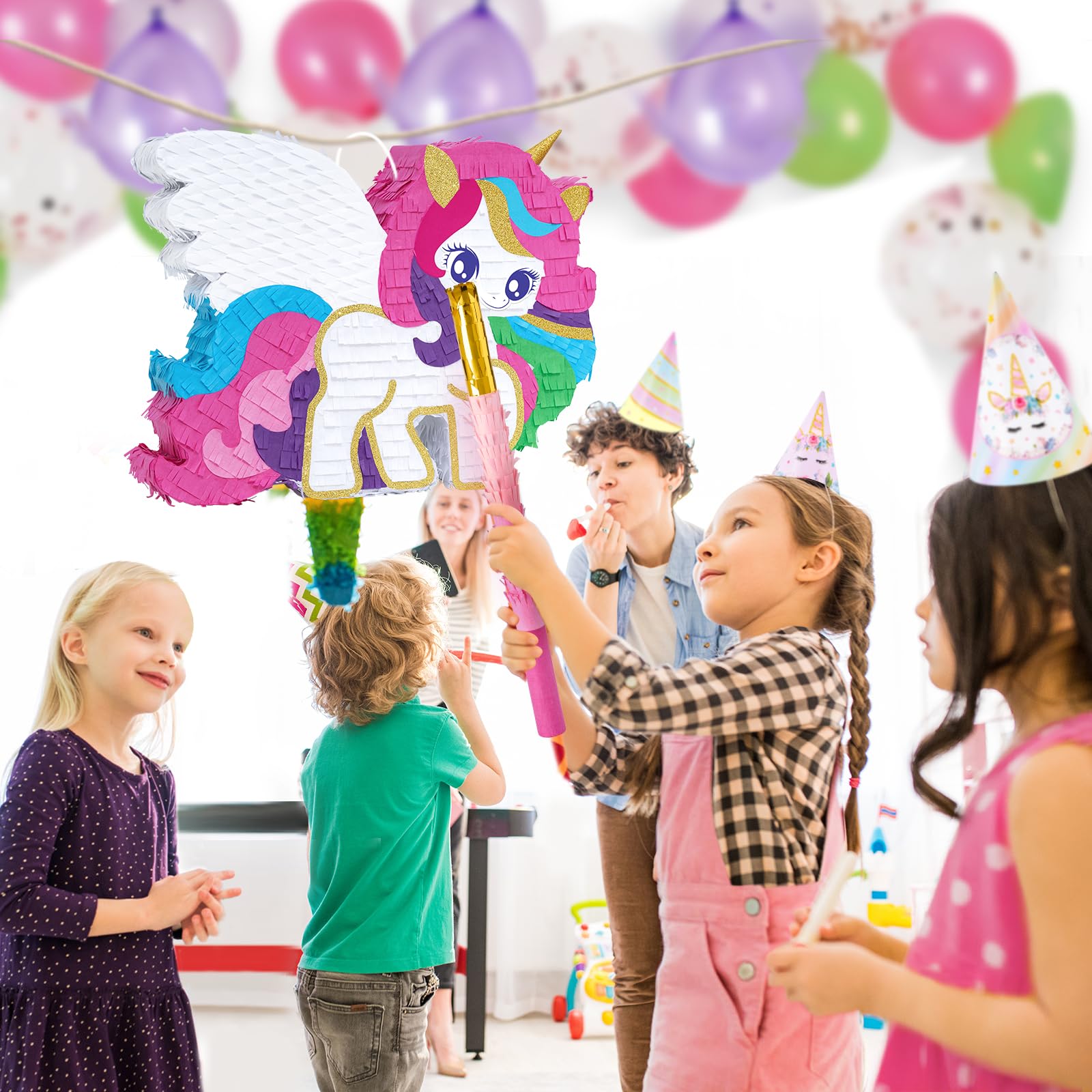 Foto 8 pulgar | Piñata De Unicornio Wernnsai, Piñata De Unicornio, Fiesta De Cumpleaños Para Niñas - Venta Internacional.