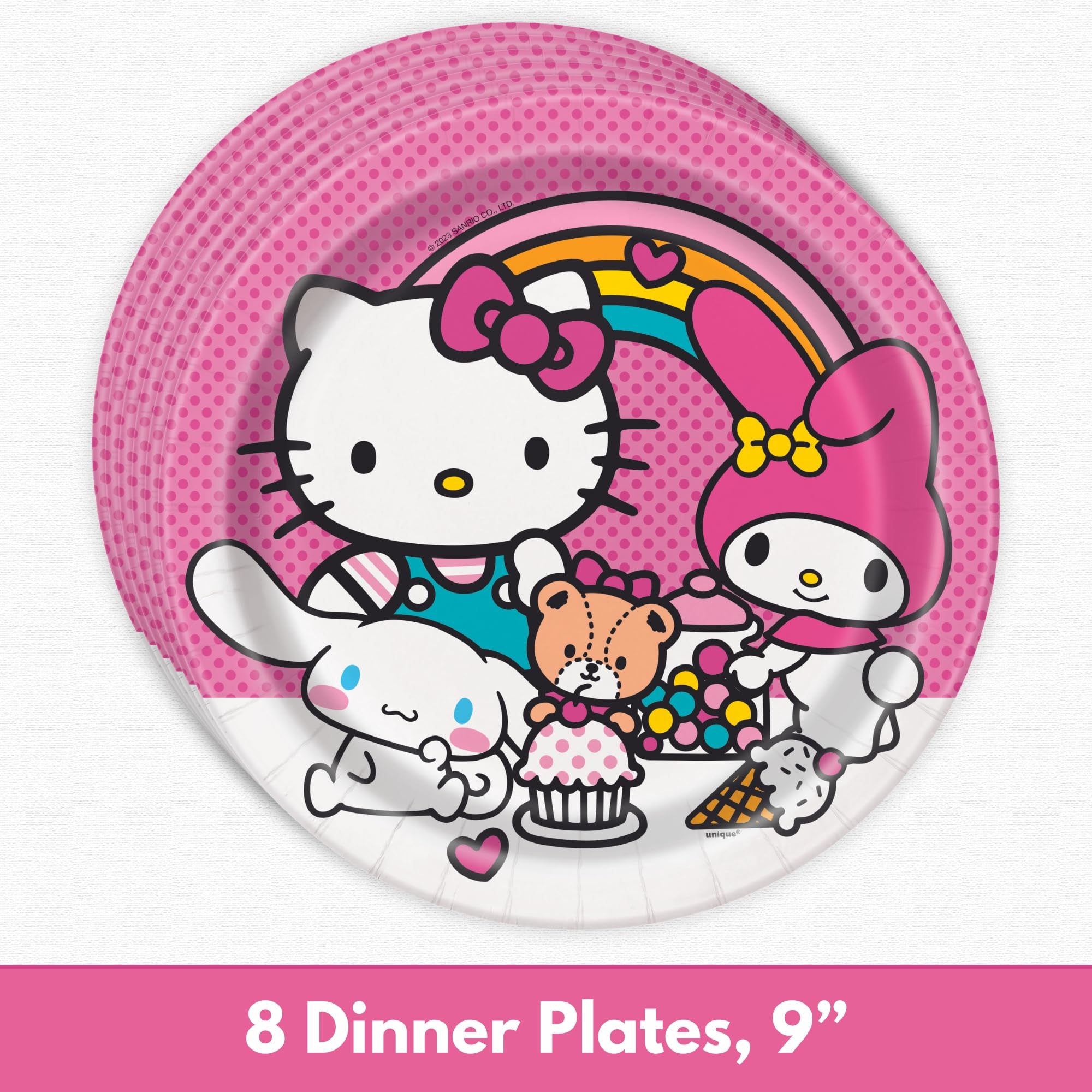 Foto 4 pulgar | Artículos De Fiesta Únicos Para Cumpleaños De Hello Kitty, Para 8 Personas - Venta Internacional.