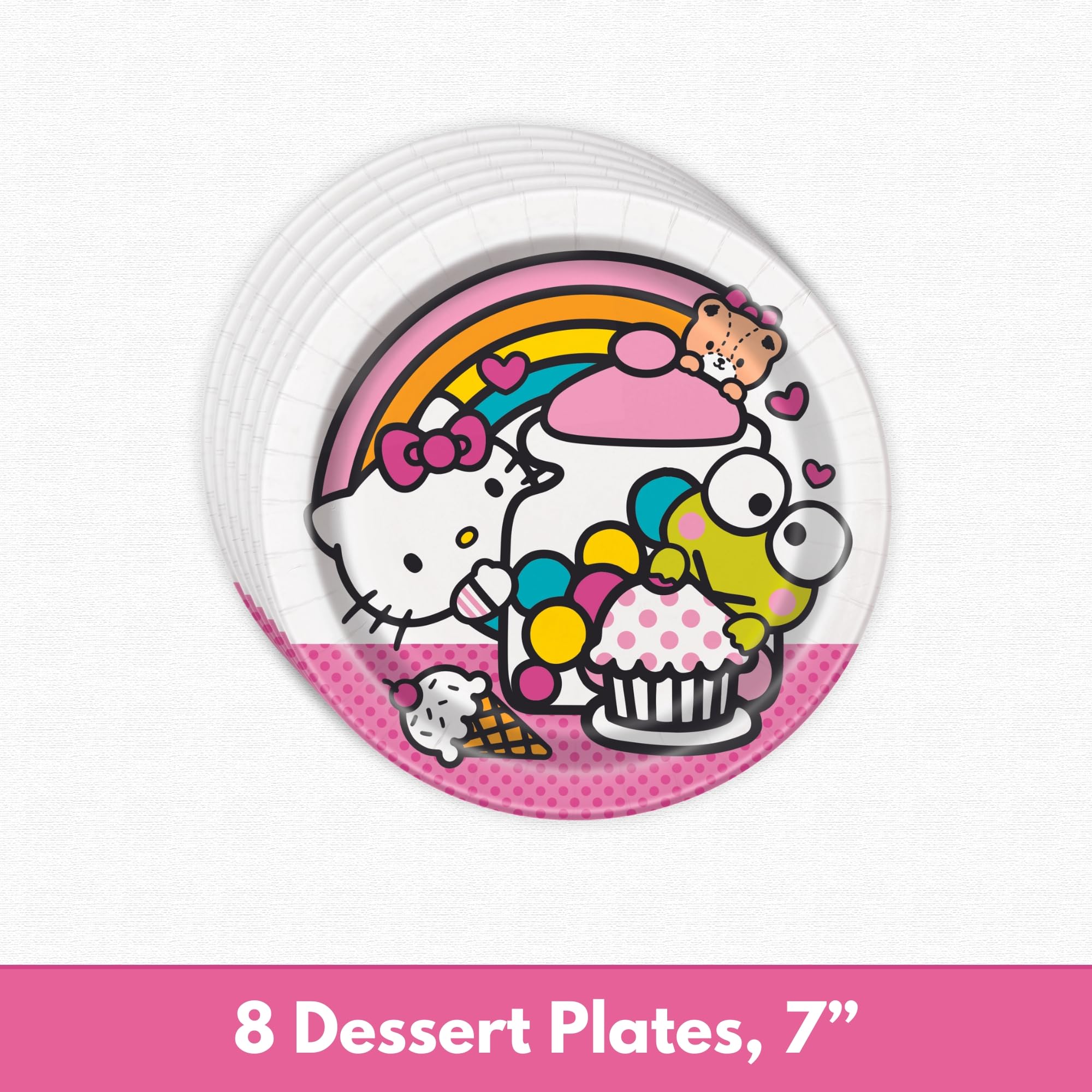 Foto 5 pulgar | Artículos De Fiesta Únicos Para Cumpleaños De Hello Kitty, Para 8 Personas - Venta Internacional.