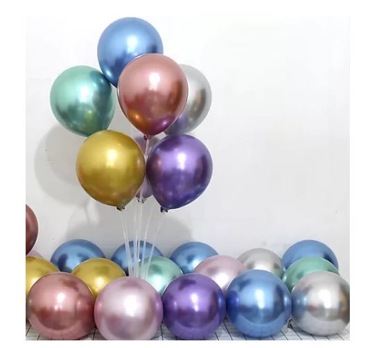 100 Globos Metálicos Decoración Para Fiestas ,10 Pulgadas