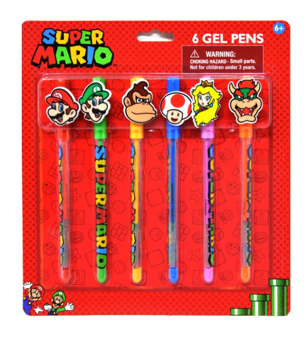 Foto 1 | Paquete De Bolígrafos De Gel Super Mario 6 - Venta Internacional.