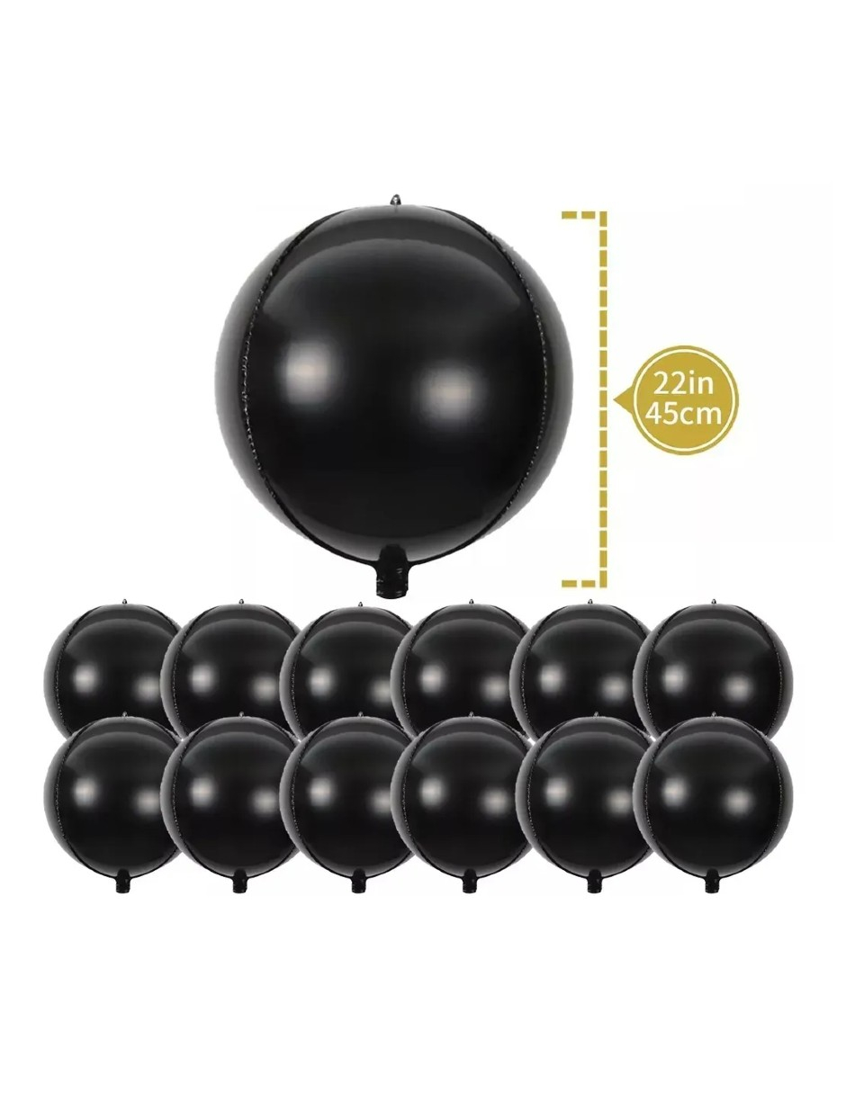 Foto 5 pulgar | 12 Globos Negro +  Gratis Termo Güish De Regalo