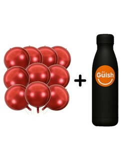 Foto 1 | 12 Globos Rojo + Gratis Termo Güish De Regalo