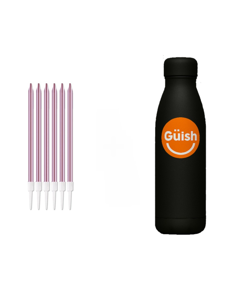 Foto 2 pulgar | 36 Velas De Pastel Metálicos + Gratis Termo Güish De Regalo