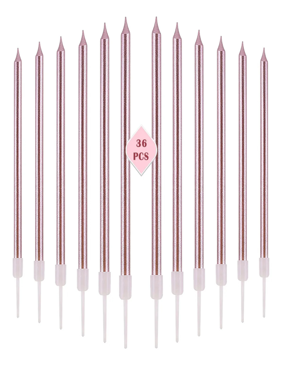 Foto 5 pulgar | 36 Velas De Pastel Metálicos + Gratis Termo Güish De Regalo