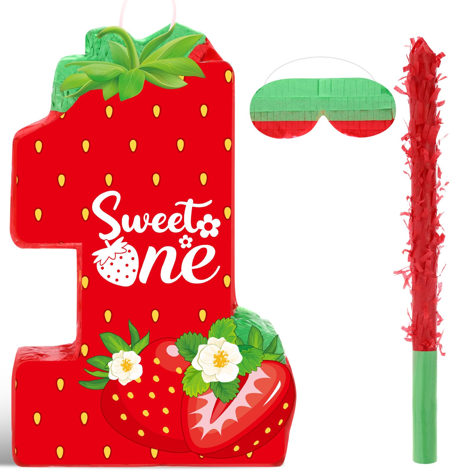 Foto 1 | Piñata Aoriher Strawberry, Tema De Bayas De Verano Para El Primer Cumpleaños - Venta Internacional.