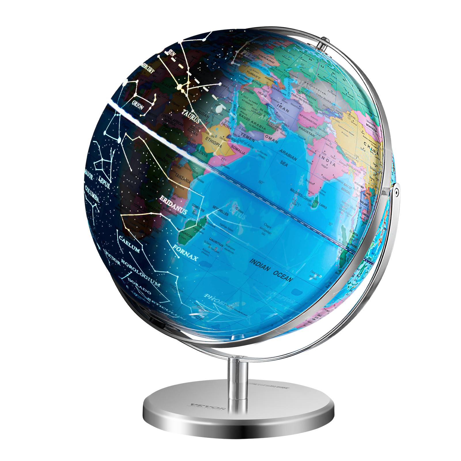 Foto 2 pulgar | World Globe Vevor Iluminado De 13 Pulgadas Con Soporte Y Luz Led - Venta Internacional.