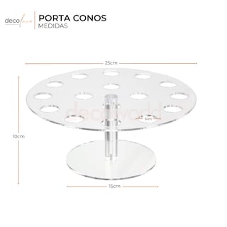 Foto 2 | Porta Conos Acrílicos Para Mesas De Dulces