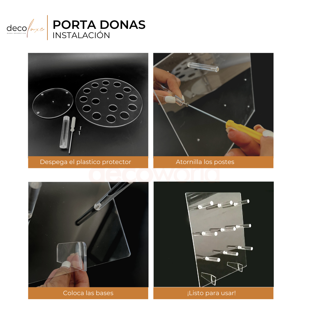 Foto 6 pulgar | Porta Conos Acrílicos Para Mesas De Dulces