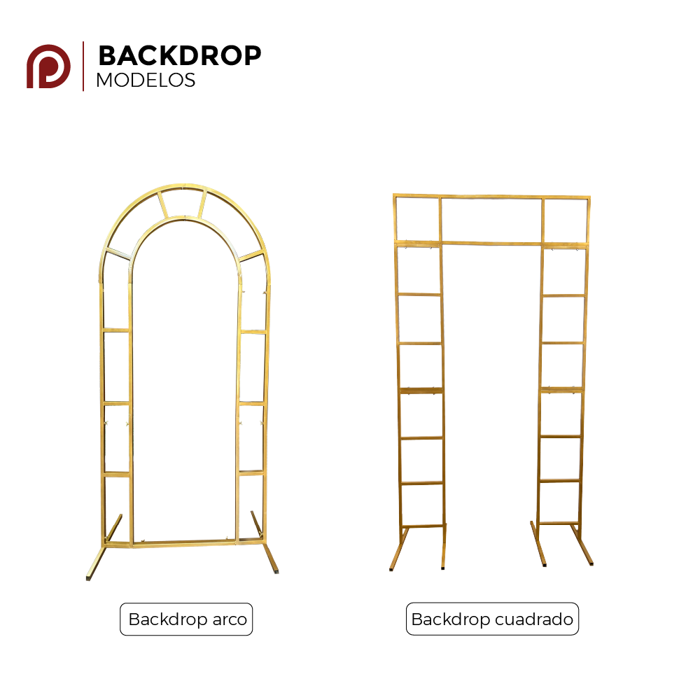 Foto 4 | Backdrop Estructura para Decoración Cuadrado de Metal Dorado