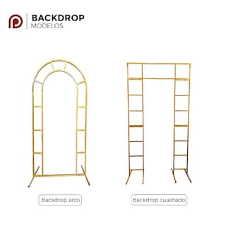 Foto 4 | Backdrop Estructura para Decoración Cuadrado de Metal Dorado