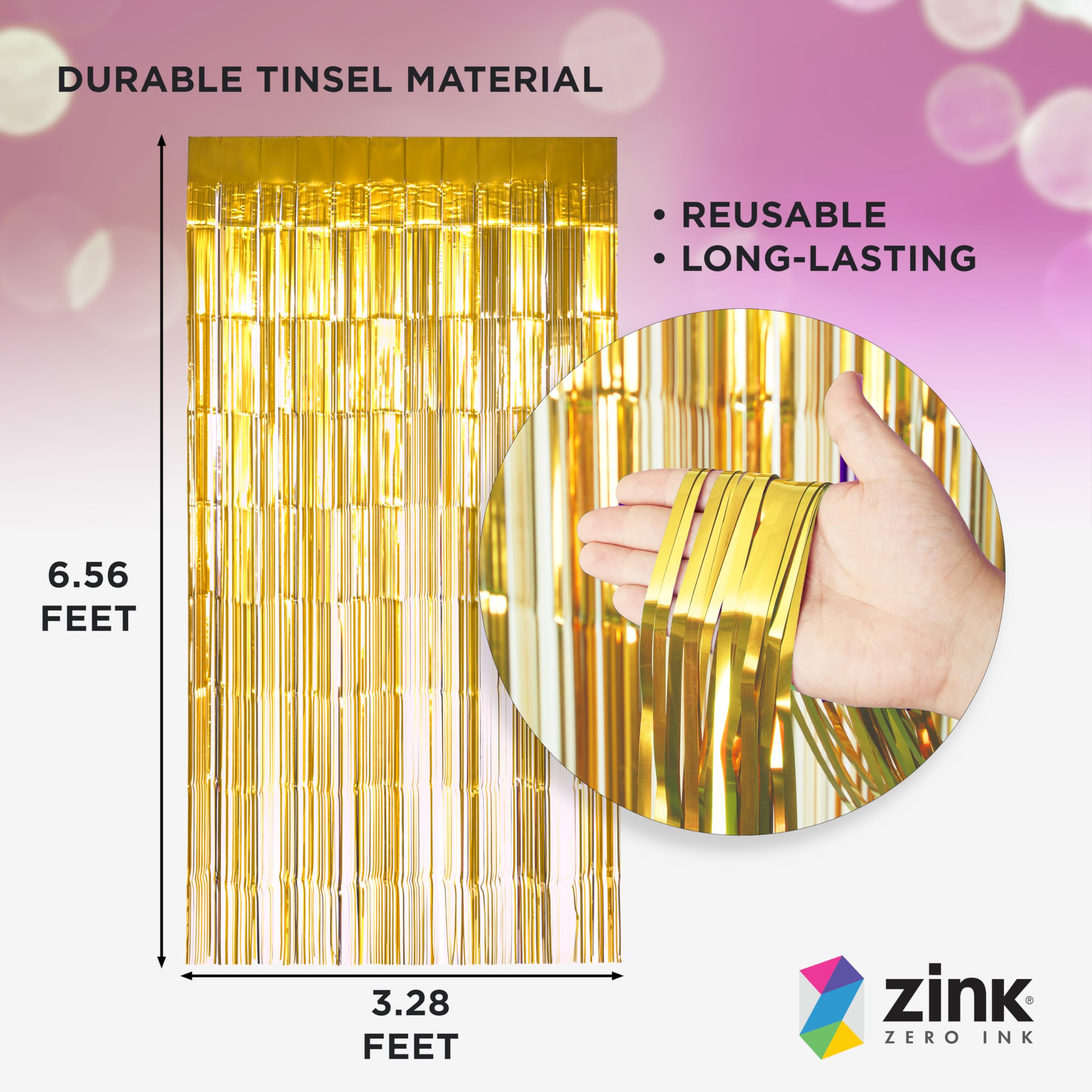 Foto 3 pulgar | Cortinas Decorativas Zink Doradas 1 x 2 m-Venta Internacional