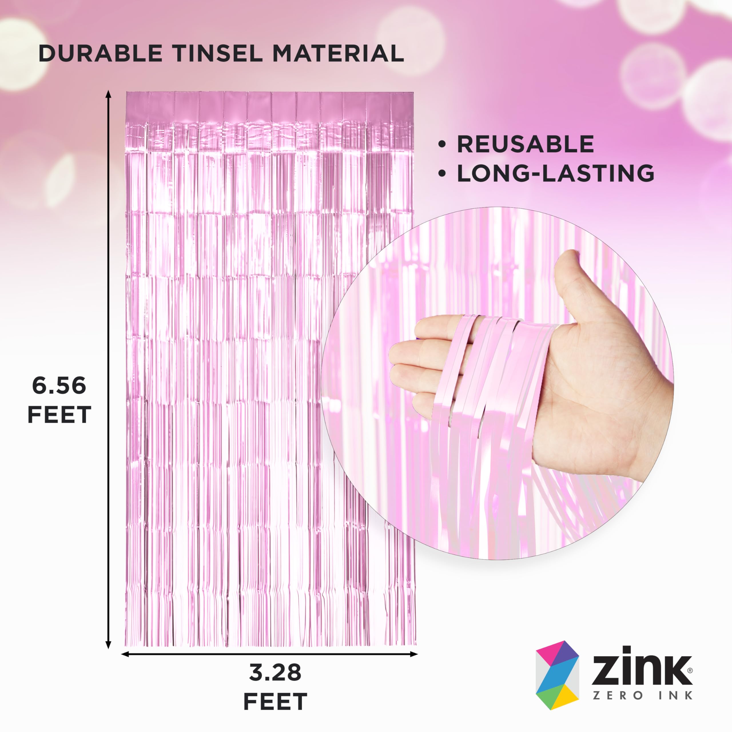 Foto 2 | Cortinas Decorativas Zink Rosas 1 x 2 m-Venta Internacional