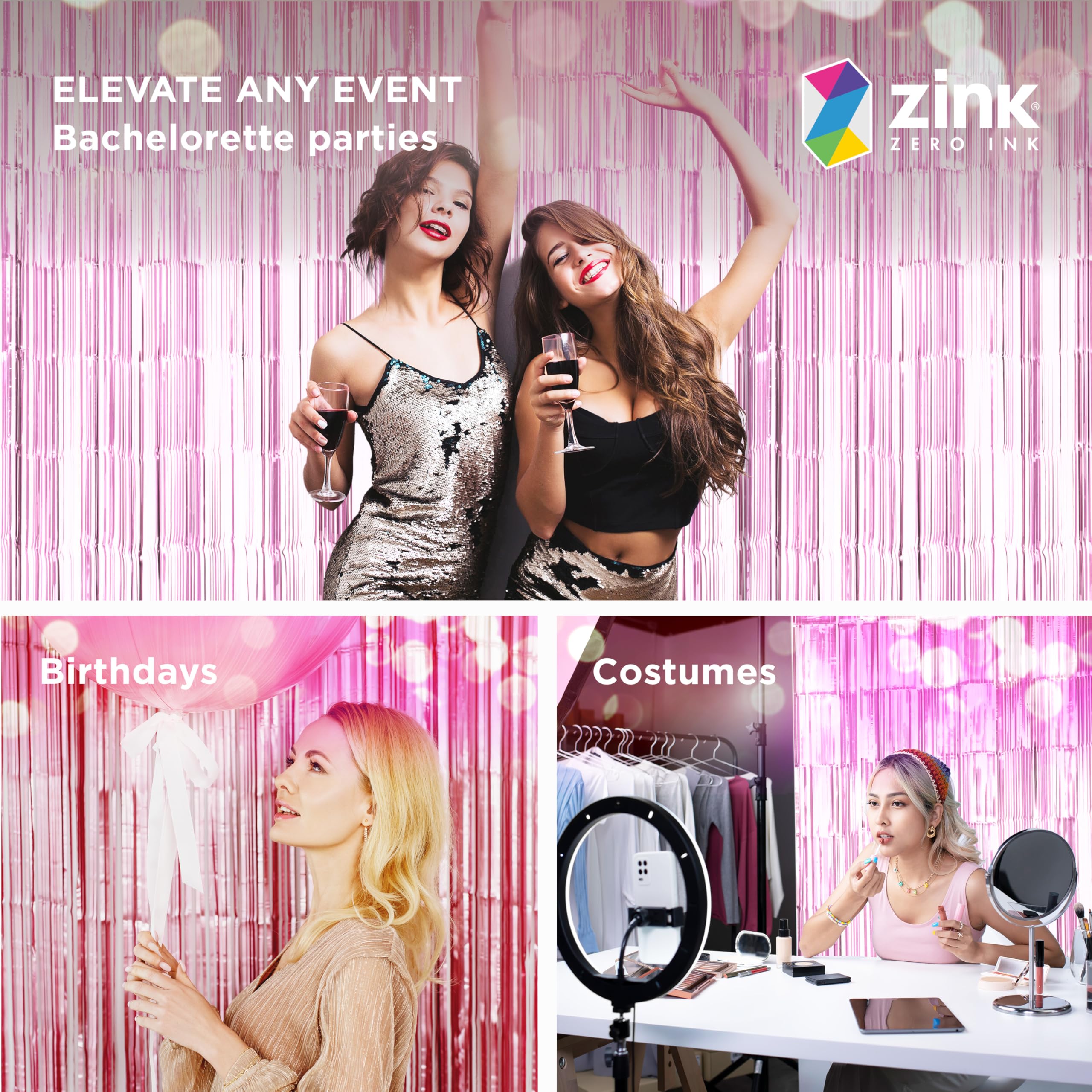 Foto 4 | Cortinas Decorativas Zink Rosas 1 x 2 m-Venta Internacional