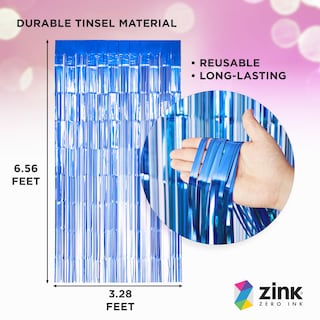 Foto 2 | Cortinas Decorativas Zink Azules 1 x 2 m-Venta Internacional