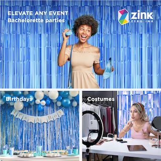Foto 4 | Cortinas Decorativas Zink Azules 1 x 2 m-Venta Internacional