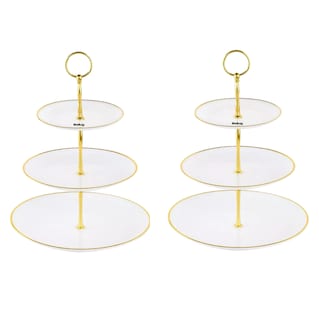 Foto 1 | Kit Para Base Para Cupcake Y Postre Mesa De Dulce Exhibidores, Belug Blanco Dorado 2 Pzs